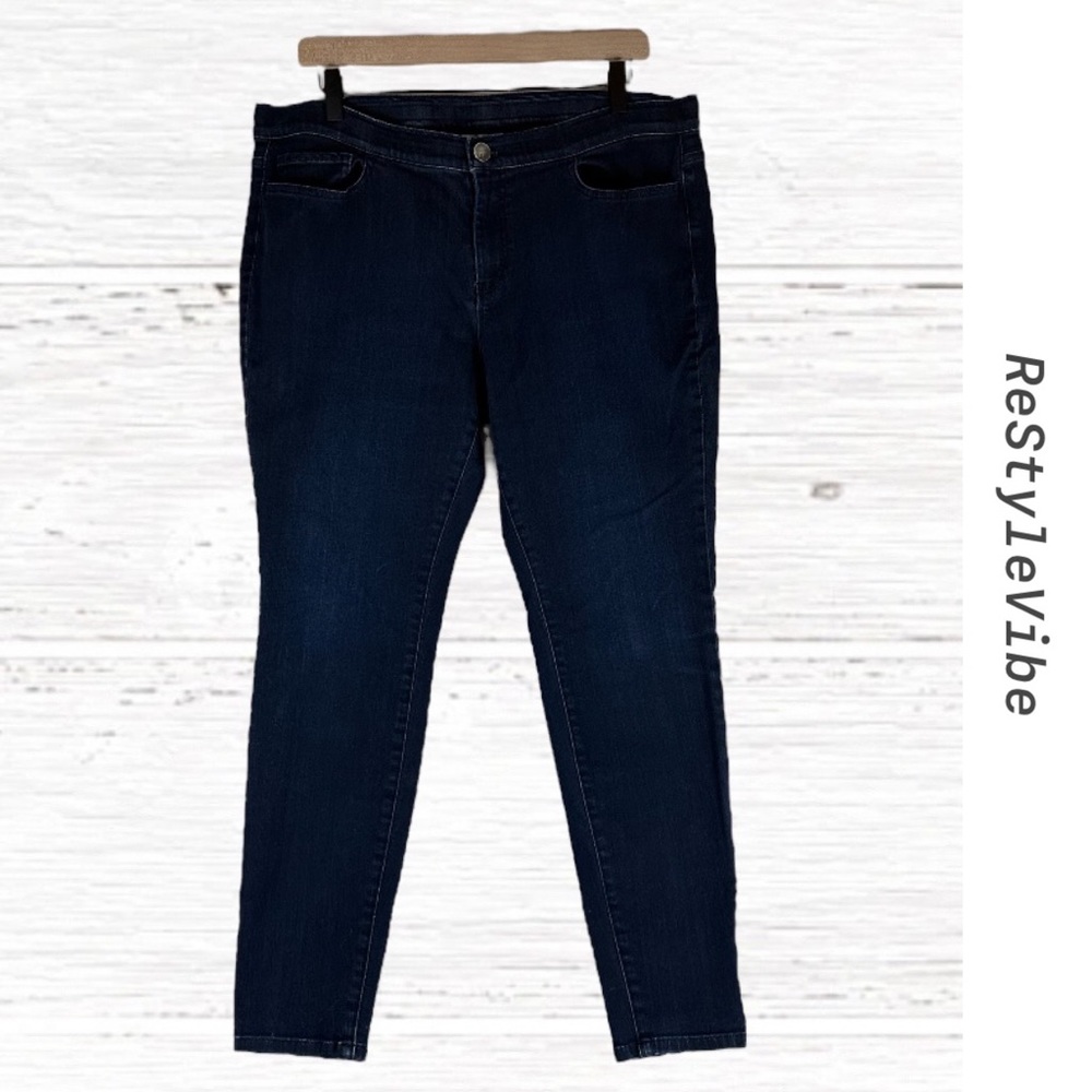 J. JILL Women’s Size 14 Denim Jean Leggings Jeggings Style Skinny Fit Stretch
